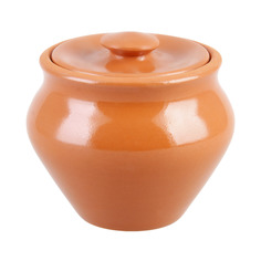 Горшок пищевой под жаркое с крышкой 0.25л Вятская керамика