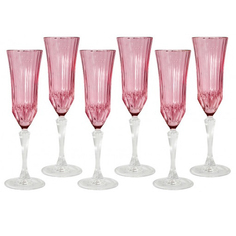 Набор бокалов для шампанского 6шт адажио розовая Same