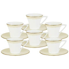 Набор кофейный Narumi Бриз голд 12 предметов 6 персон Наруми