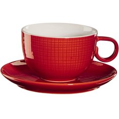 Чашка с блюдцем 210мл Красный Asa selection