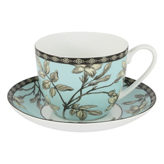Чашка с блюдцем голубая 0,42л наталия The english mug