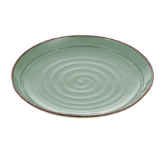 Тарелка Royal stoneware тоскана зелено-коричневая 28 см