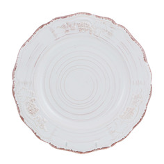 Тарелка Royal stoneware барокко бело-коричневая 27 см