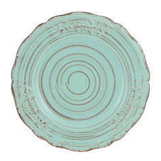 Тарелка Royal stoneware барокко светлозеленая-коричневая 22 см