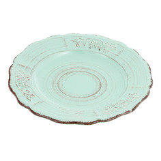 Тарелка Royal stoneware барокко светлозеленая-коричневая 27 см