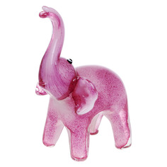Фигурка Art glass-сувенир розовый слон 16х21см