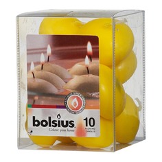 Свеча Bolsius Плавающие желтые 10шт