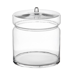 Ваза с крышкой Hakbijl glass norman 21см д19см