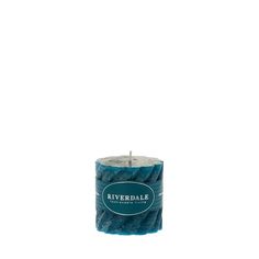 Свеча swirl цвет зел море 7.5х7.5см Riverdale