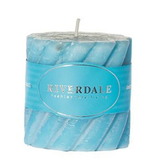 Свеча swirl ocean голубая 7.5х7.5см Riverdale