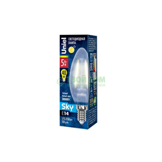 Лампочка Uniel LED-C35-5W/WW/E14/FR PLS02WH