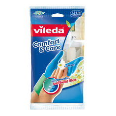 Перчатки хозяйственные Vileda Comfort Care для чувствительной кожи М