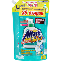 Концентрированный универсальный гель для стирки Attack BioEX сменный блок 1,6 кг