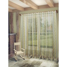 Тюль Sanpa Home Collection "Брук" 300х260 см бежево-коричневый