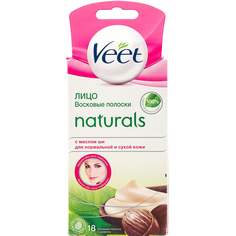 Восковые полоски для депиляции Veet Naturals с маслом Ши 18 шт