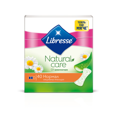 Ежедневные прокладки Libresse Natural Care Normal, 40 шт.