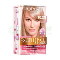 Краска L’Oreal Excellence Creme 10.21 Светло-светло русый перламутровый осветляющий (A0693700) Loreal