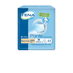ТЕНА Пантс Нормал (TENA Pants Normal) размер М (80-110 cm), Подгузники-трусы , 10 шт.