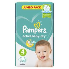 Подгузники Pampers Active Baby-Dry 4 Maxi (9-14 кг) 70 шт