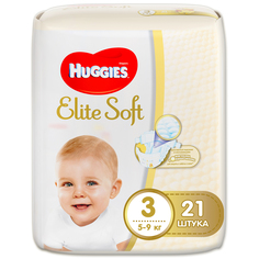 Подгузники Huggies Elite Soft 3 (5-9кг) 21 шт