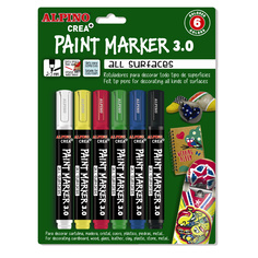 Фломастеры paint marker. 6 цветов Alpino