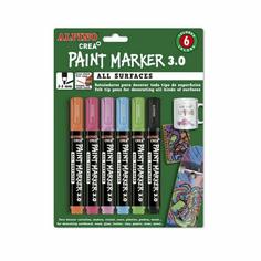 Фломастеры paint marker. 6 цветов Alpino