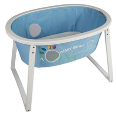 Колыбель MY HOUSE Кровать детская Sleep up white blue textile