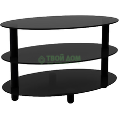 Столик журнальный Artglass Olivia grafit black