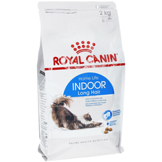 Корм для кошек ROYAL CANIN Indoor Long Hair для домашних длинношерстных, птица 2кг