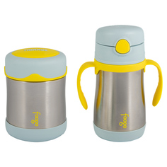 Набор Thermos b3000+bs535 bl из 2 термоса , 2 крышки,1 ручка-насадка, 1салфетка