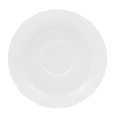 Блюдце чайное Porcelaine du reussy plisse. Белое.