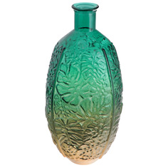 Ваза-бутыль Leaf Emerald 29 х 59 см Kaemingk