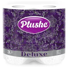 Туалетная бумага трехслойная Plushe Deluxe 4 рулона