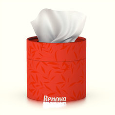 Бумажные салфетки с шелком Renova Tube Red 40 шт