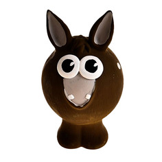 Игрушка для собак Foxie Ослик с пищалкой 10,5 см