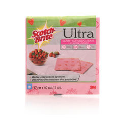 Салфетка Scotch-Brite Ultra с ароматом клубники 3 шт 3M