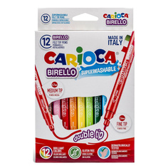 Набор двусторонних фломастеров Carioca Birello 12 цветов