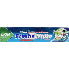 Зубная паста Lion Thailand Fresh & White Отбеливающая Супер прохладная мята 160 г