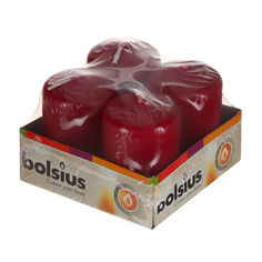 Свечи Bolsius 4шт 60/40 мм бордо