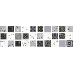 Декор PiezaRosa Таурус 2 Мозаика Черный 7,3x25 см