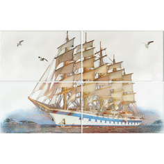 Панно PiezaRosa Адриатика Фрегат 80x50 см