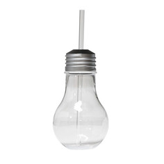 Бокал-лампочка с соломинкой Diligence4us Light Bulb для напитков 0,42 л