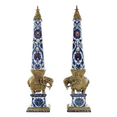 Фигурка Glasar фарфоровая Обелиск с бронзовым слоном 67,31см ГЛАСАР