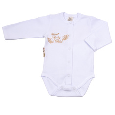 Боди Lucky Child с длинным рукавом Ангелочки белый 56-62