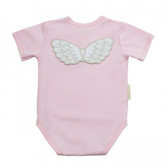 Боди Lucky Child с коротким рукавом Ангелочки розовый 56-62