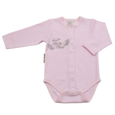 Боди Lucky Child с длинным рукавом Ангелочки розовый 74-80