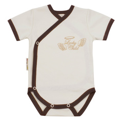 Боди Lucky Child с коротким рукавом Ангелочки бежевый 68-74