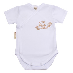 Боди Lucky Child с коротким рукавом Ангелочки белый 68-74