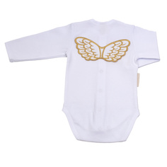 Боди Lucky Child с длинным рукавом Ангелочки белый 62-68