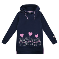 Платье-толстовка Lucky Child Любимая девочка синяя 122-128